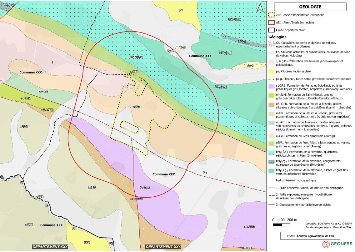 QGIS environnement - Carte géologique